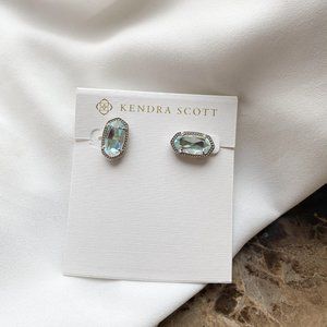 Kendra Scott Silver Ellie Dichroic Glass Earrings